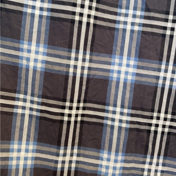 NWOT Perry Ellis blue and gray plaid long sleeve button down XXL - Picture 4 of 5